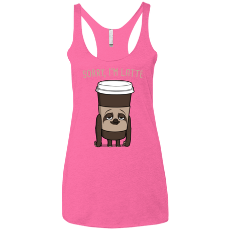 T-Shirts Vintage Pink / X-Small I'm Latte Women's Triblend Racerback Tank