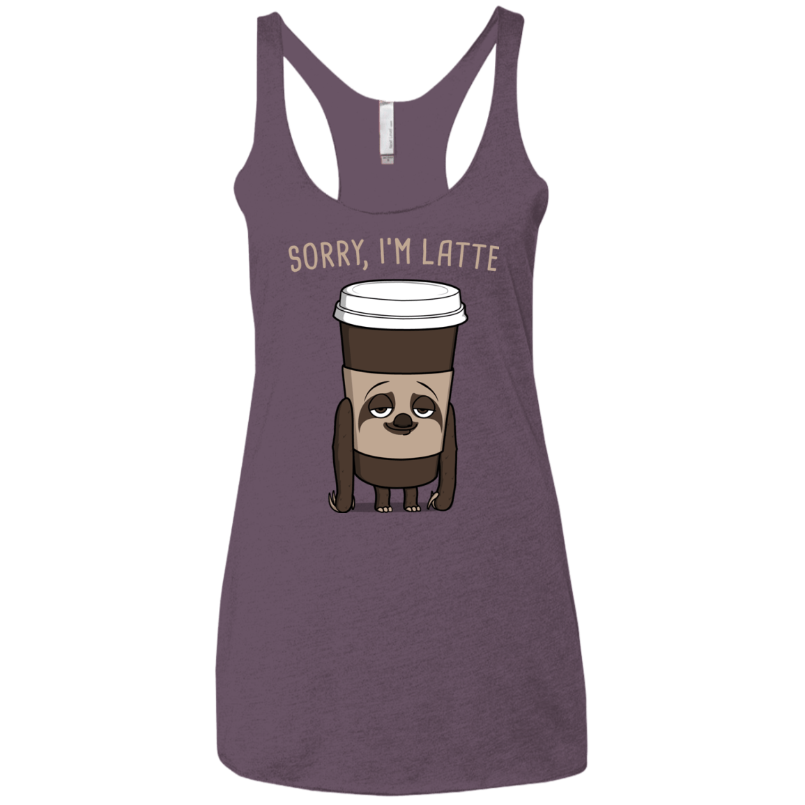 T-Shirts Vintage Purple / X-Small I'm Latte Women's Triblend Racerback Tank