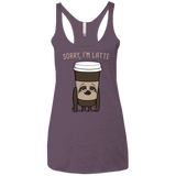 T-Shirts Vintage Purple / X-Small I'm Latte Women's Triblend Racerback Tank