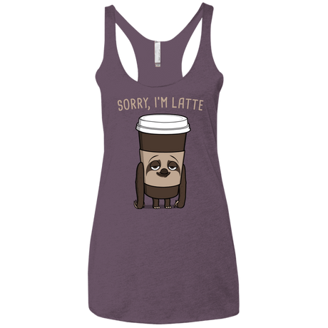 T-Shirts Vintage Purple / X-Small I'm Latte Women's Triblend Racerback Tank