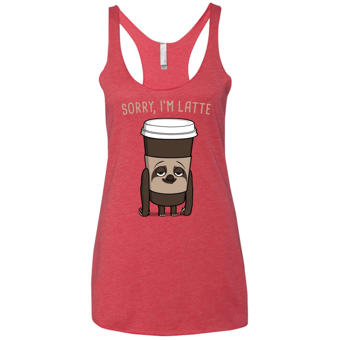 T-Shirts Vintage Red / X-Small I'm Latte Women's Triblend Racerback Tank