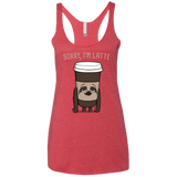 T-Shirts Vintage Red / X-Small I'm Latte Women's Triblend Racerback Tank