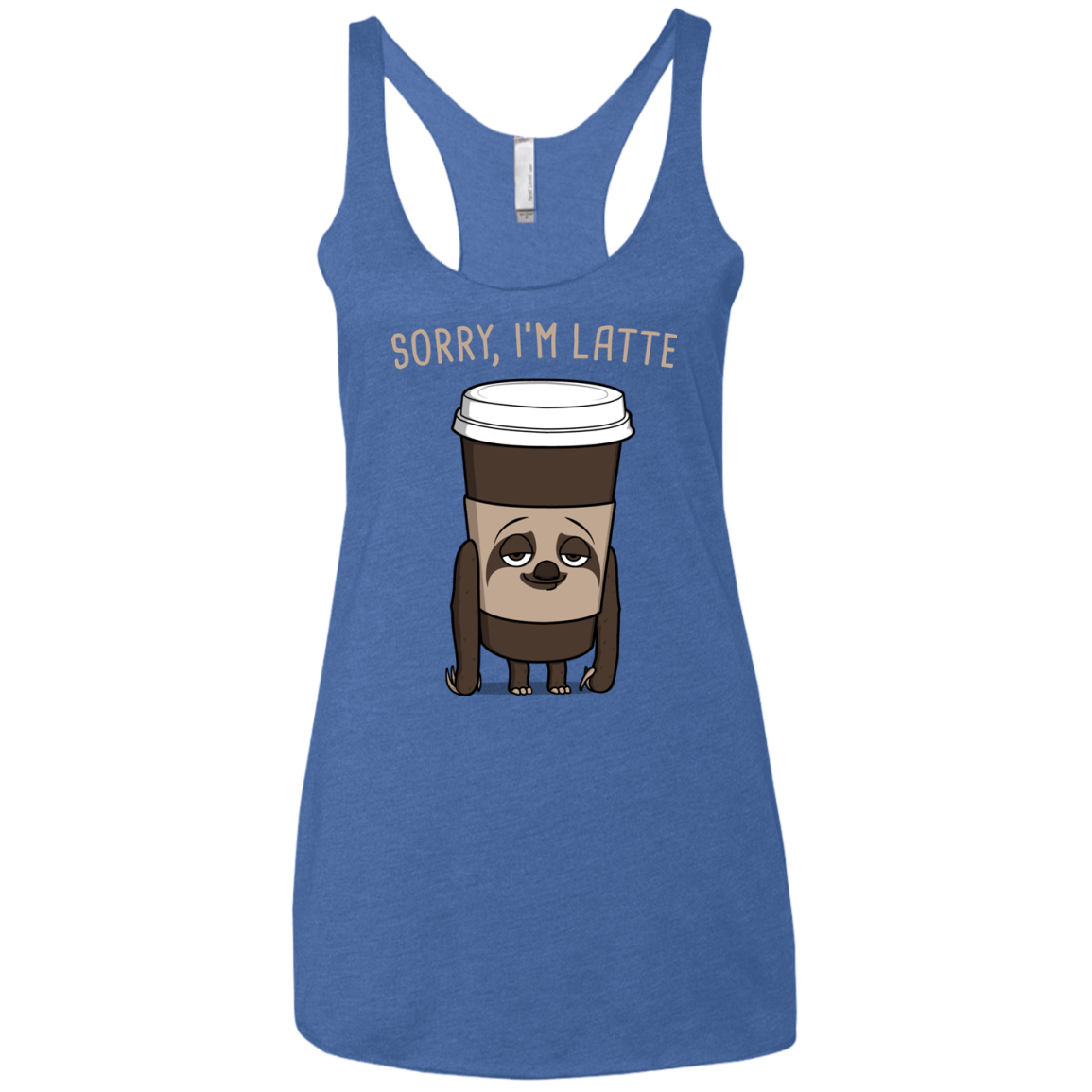 T-Shirts Vintage Royal / X-Small I'm Latte Women's Triblend Racerback Tank
