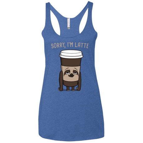T-Shirts Vintage Royal / X-Small I'm Latte Women's Triblend Racerback Tank