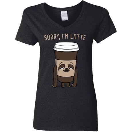 T-Shirts Black / S I'm Latte Women's V-Neck T-Shirt