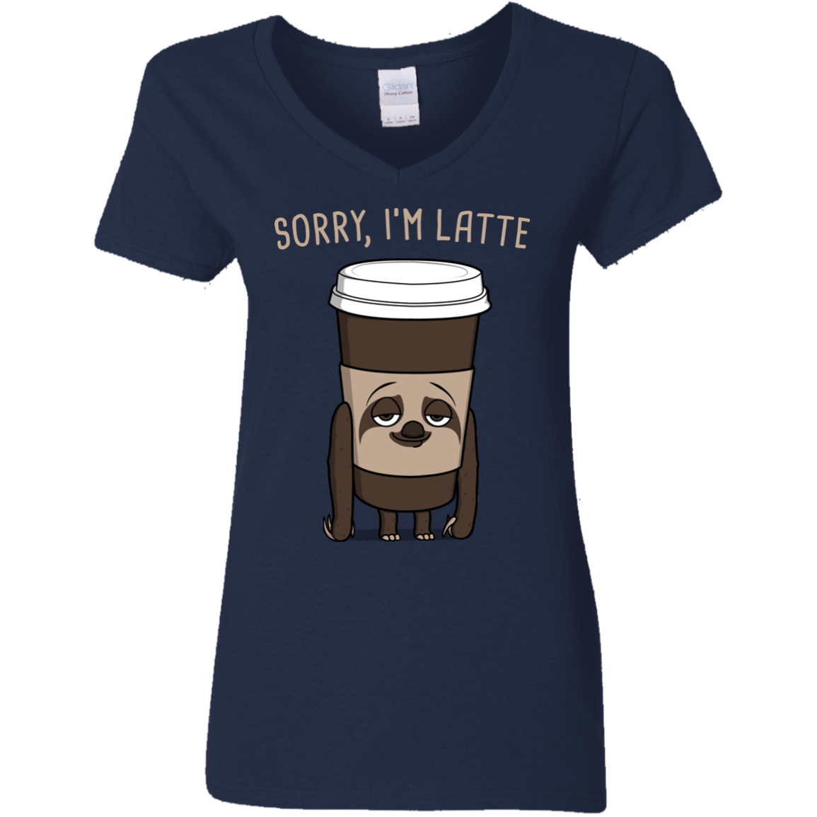 T-Shirts Navy / S I'm Latte Women's V-Neck T-Shirt