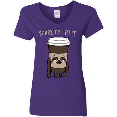 T-Shirts Purple / S I'm Latte Women's V-Neck T-Shirt