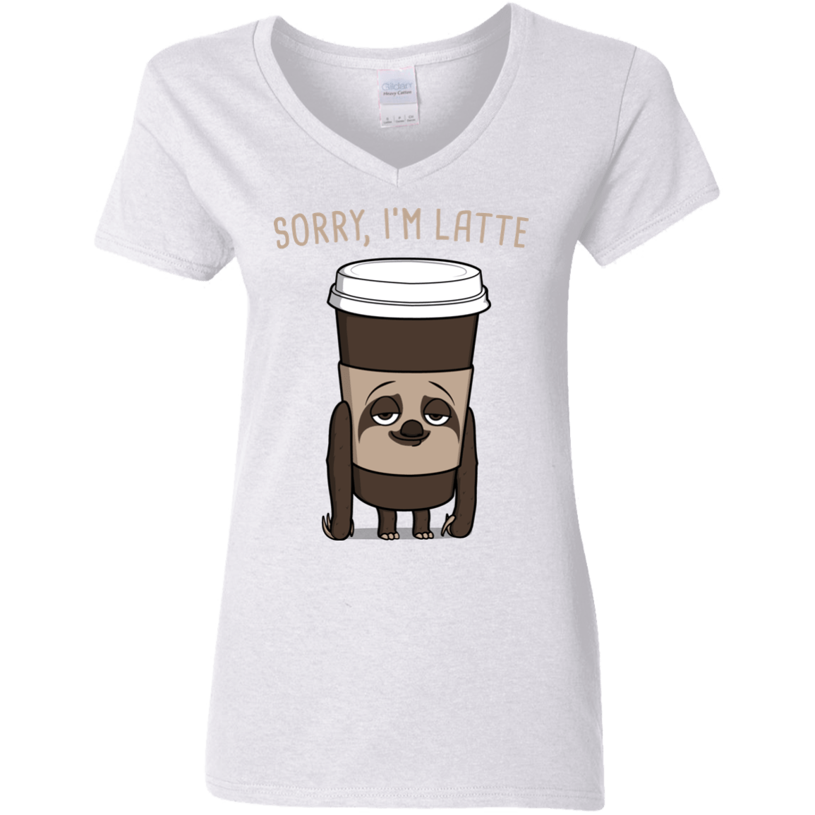 T-Shirts White / S I'm Latte Women's V-Neck T-Shirt