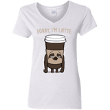 T-Shirts White / S I'm Latte Women's V-Neck T-Shirt