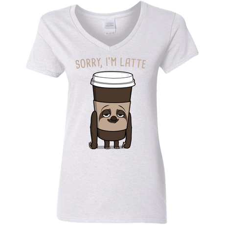 T-Shirts White / S I'm Latte Women's V-Neck T-Shirt