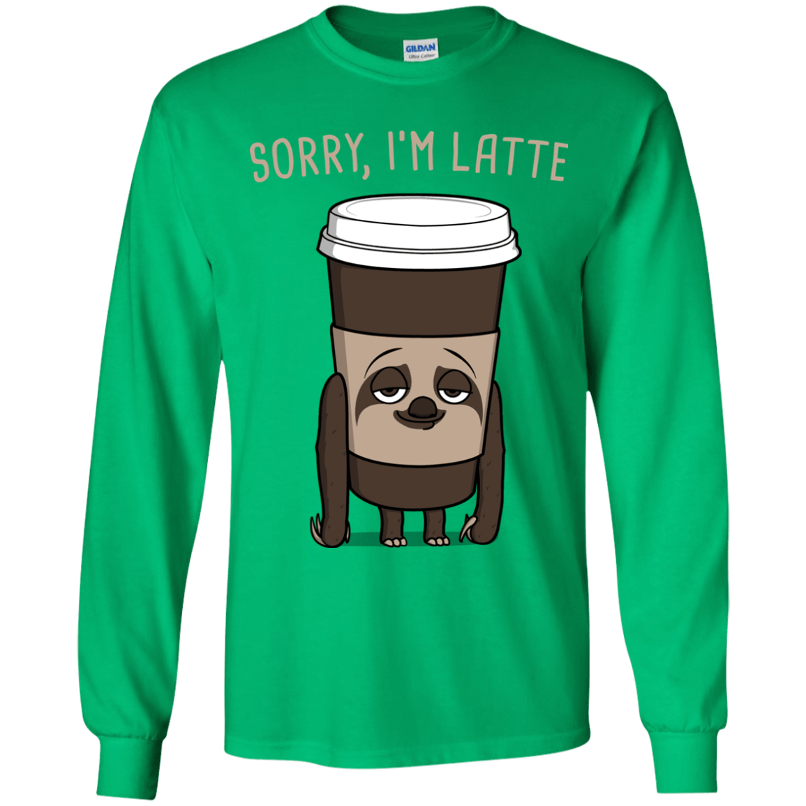 T-Shirts Irish Green / YS I'm Latte Youth Long Sleeve T-Shirt