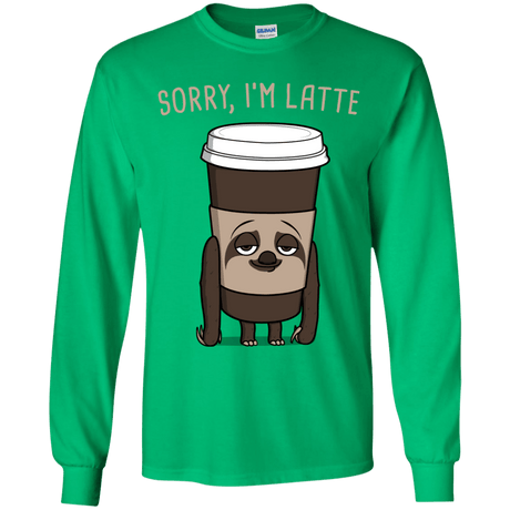 T-Shirts Irish Green / YS I'm Latte Youth Long Sleeve T-Shirt