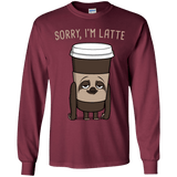T-Shirts Maroon / YS I'm Latte Youth Long Sleeve T-Shirt
