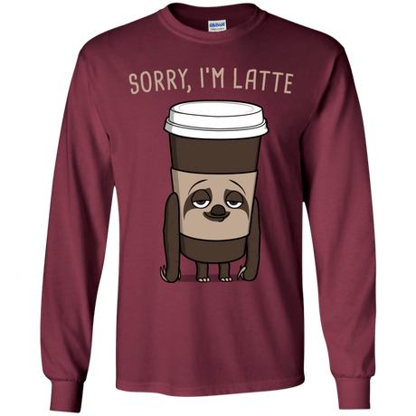T-Shirts Maroon / YS I'm Latte Youth Long Sleeve T-Shirt