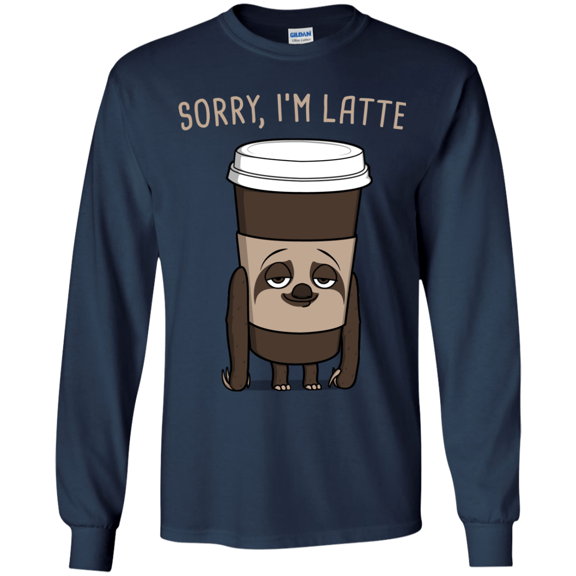 T-Shirts Navy / YS I'm Latte Youth Long Sleeve T-Shirt