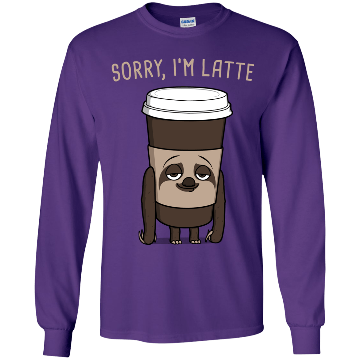 T-Shirts Purple / YS I'm Latte Youth Long Sleeve T-Shirt
