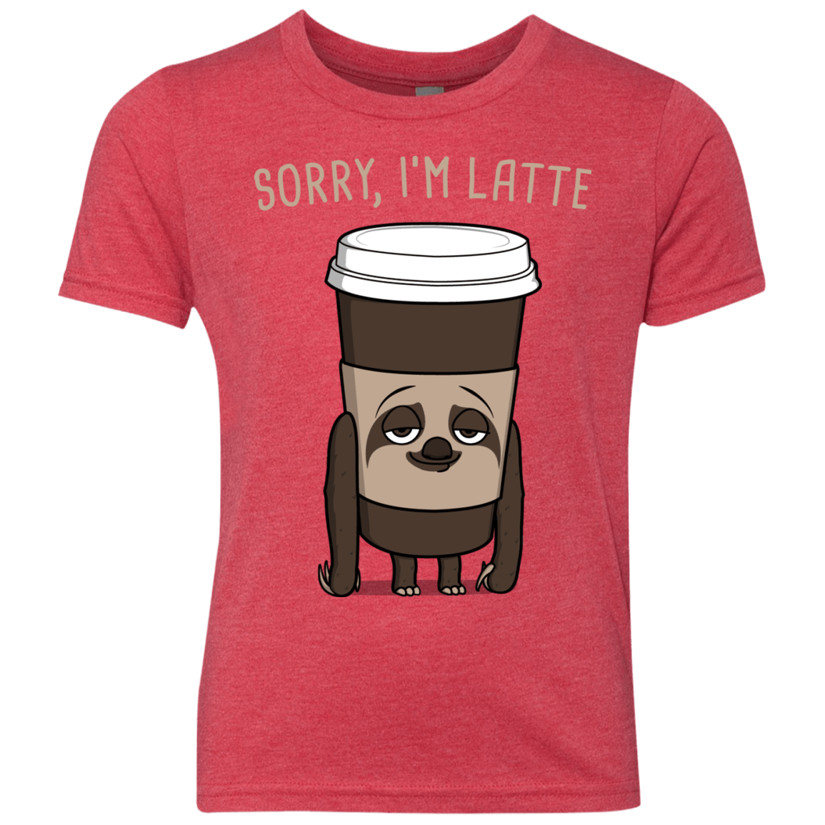 T-Shirts Vintage Red / YXS I'm Latte Youth Triblend T-Shirt