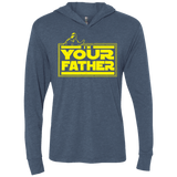 T-Shirts Indigo / X-Small I M Your Father Triblend Long Sleeve Hoodie Tee