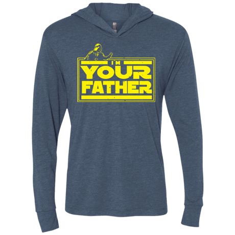 T-Shirts Indigo / X-Small I M Your Father Triblend Long Sleeve Hoodie Tee