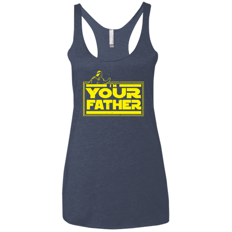 T-Shirts Vintage Navy / X-Small I M Your Father Women's Triblend Racerback Tank