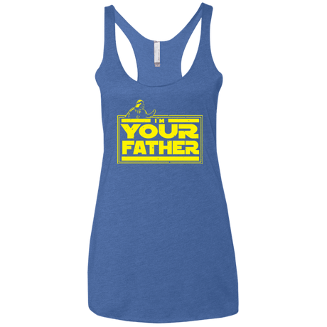 T-Shirts Vintage Royal / X-Small I M Your Father Women's Triblend Racerback Tank