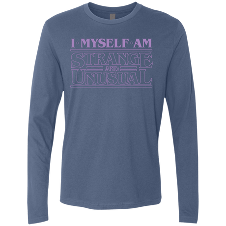T-Shirts Indigo / Small I Myself Am Strange And Unusual Men's Premium Long Sleeve