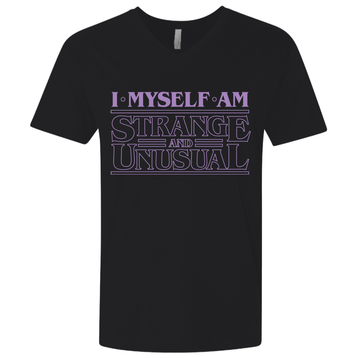 T-Shirts Black / X-Small I Myself Am Strange And Unusual Men's Premium V-Neck