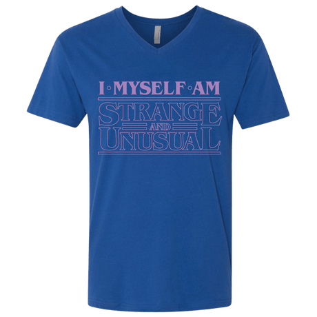 T-Shirts Royal / X-Small I Myself Am Strange And Unusual Men's Premium V-Neck