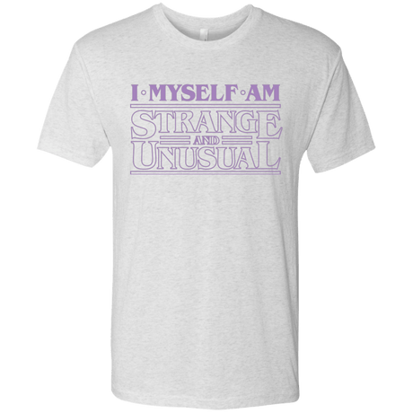 T-Shirts Heather White / Small I Myself Am Strange And Unusual Men's Triblend T-Shirt