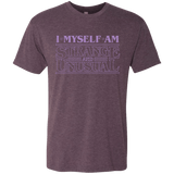 T-Shirts Vintage Purple / Small I Myself Am Strange And Unusual Men's Triblend T-Shirt
