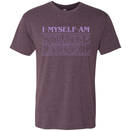 T-Shirts Vintage Purple / Small I Myself Am Strange And Unusual Men's Triblend T-Shirt