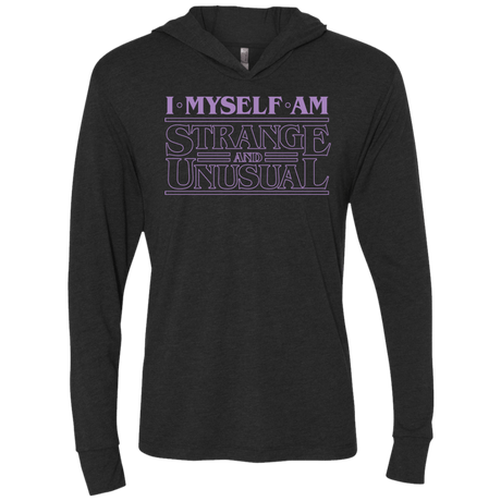 T-Shirts Vintage Black / X-Small I Myself Am Strange And Unusual Triblend Long Sleeve Hoodie Tee