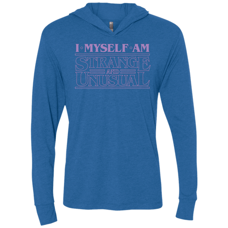 T-Shirts Vintage Royal / X-Small I Myself Am Strange And Unusual Triblend Long Sleeve Hoodie Tee