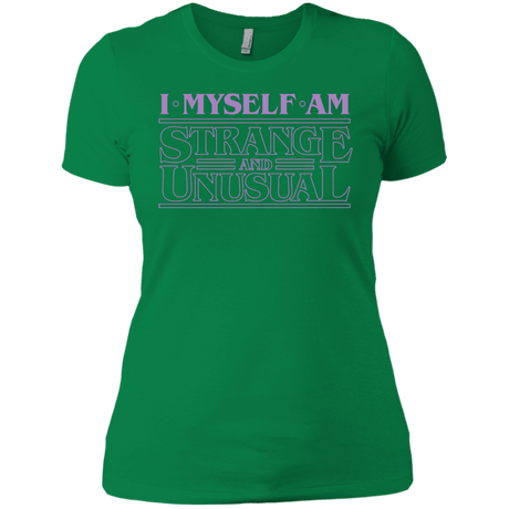 T-Shirts Kelly Green / X-Small I Myself Am Strange And Unusual Women's Premium T-Shirt