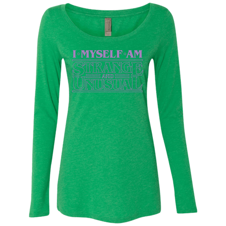 T-Shirts Envy / Small I Myself Am Strange And Unusual Women's Triblend Long Sleeve Shirt