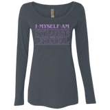 T-Shirts Vintage Navy / Small I Myself Am Strange And Unusual Women's Triblend Long Sleeve Shirt