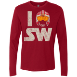 T-Shirts Cardinal / Small I Pilot SW Men's Premium Long Sleeve