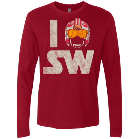 T-Shirts Cardinal / Small I Pilot SW Men's Premium Long Sleeve