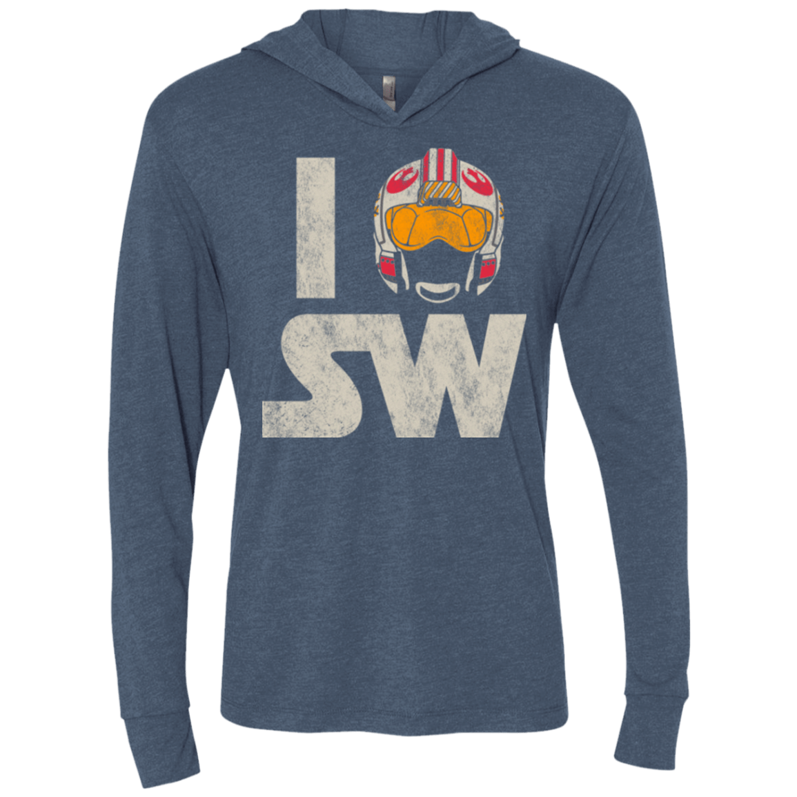 T-Shirts Indigo / X-Small I Pilot SW Triblend Long Sleeve Hoodie Tee