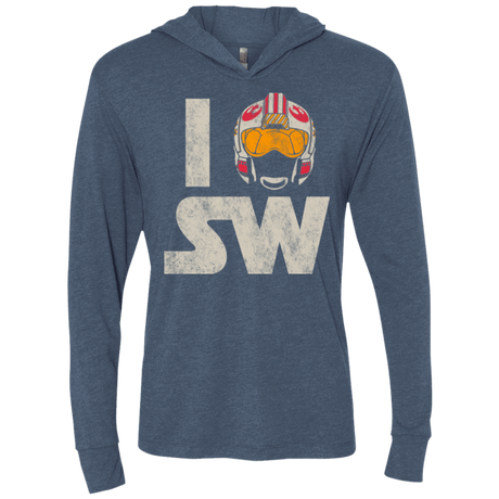 T-Shirts Indigo / X-Small I Pilot SW Triblend Long Sleeve Hoodie Tee