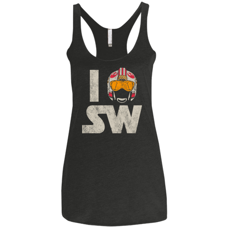 T-Shirts Vintage Black / X-Small I Pilot SW Women's Triblend Racerback Tank