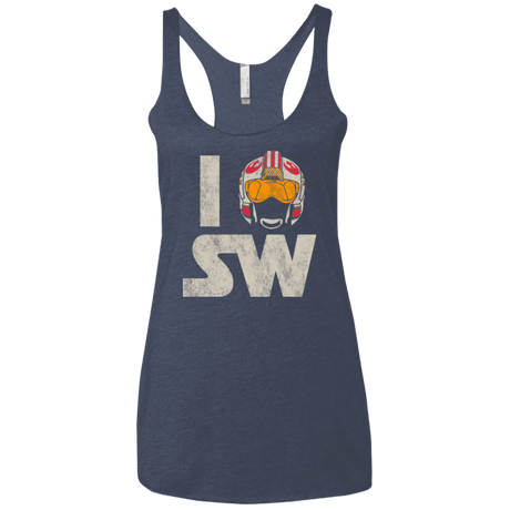T-Shirts Vintage Navy / X-Small I Pilot SW Women's Triblend Racerback Tank