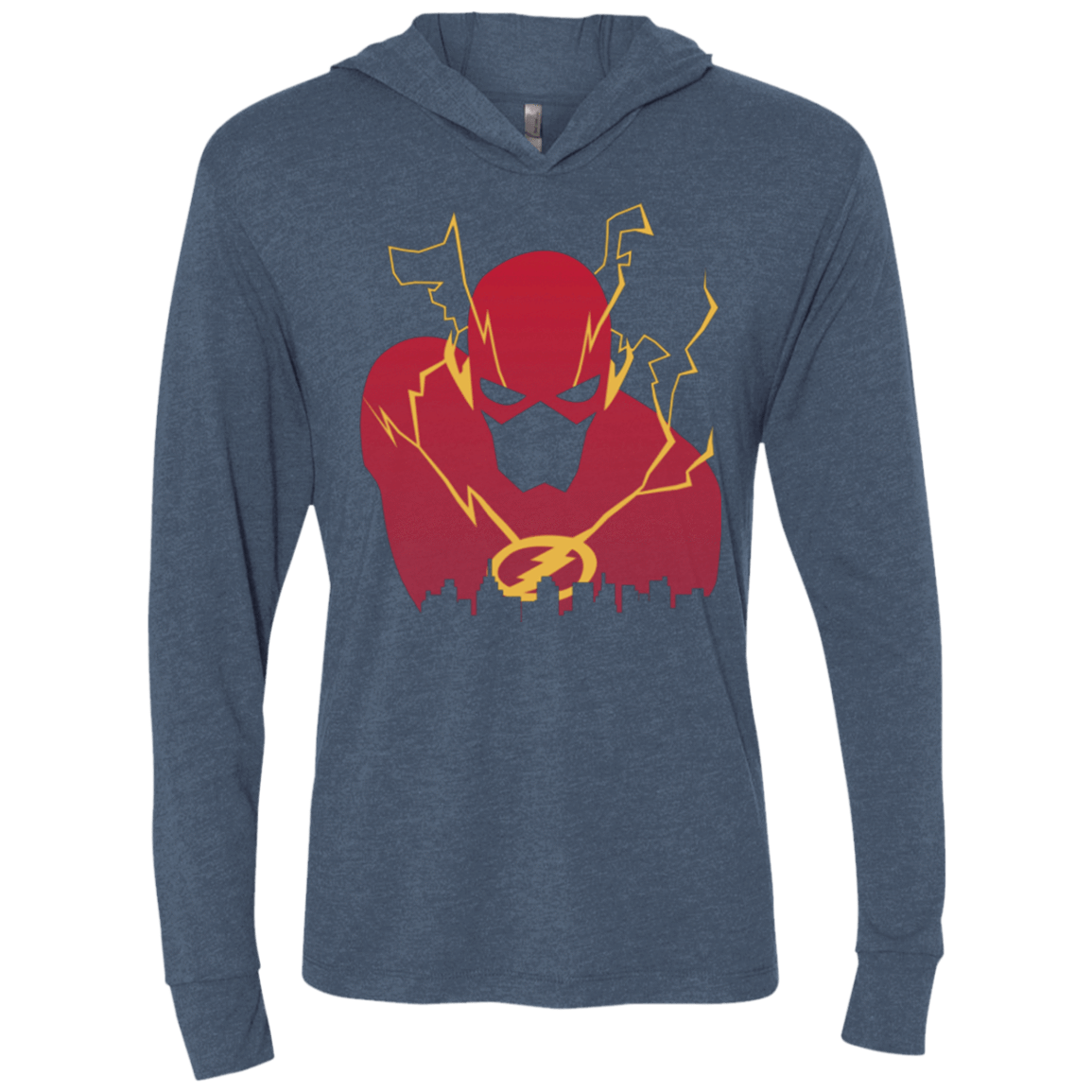 T-Shirts Indigo / X-Small I Protect this City TF Triblend Long Sleeve Hoodie Tee