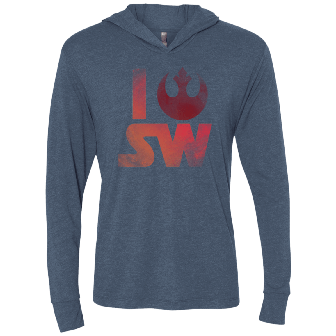 T-Shirts Indigo / X-Small I Rebel SW Triblend Long Sleeve Hoodie Tee