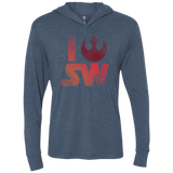 T-Shirts Indigo / X-Small I Rebel SW Triblend Long Sleeve Hoodie Tee