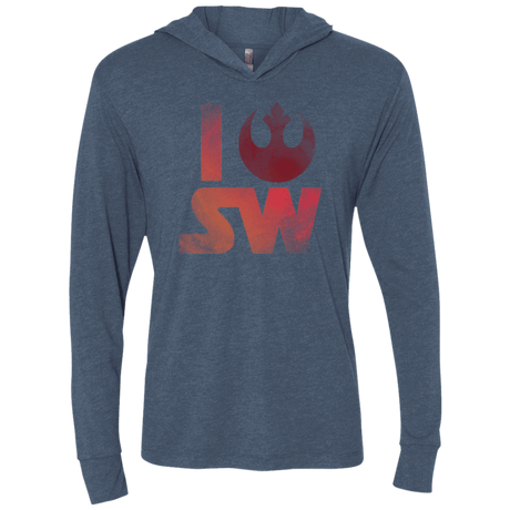 T-Shirts Indigo / X-Small I Rebel SW Triblend Long Sleeve Hoodie Tee