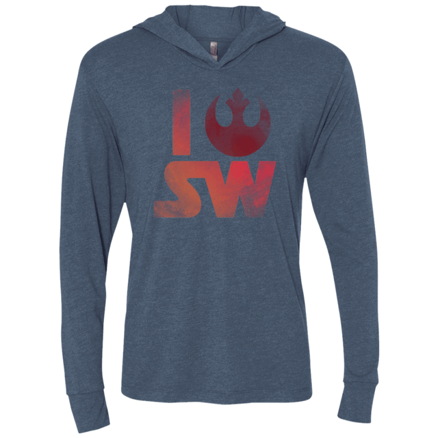 T-Shirts Indigo / X-Small I Rebel SW Triblend Long Sleeve Hoodie Tee