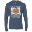 T-Shirts Indigo / X-Small I see the monster Triblend Long Sleeve Hoodie Tee
