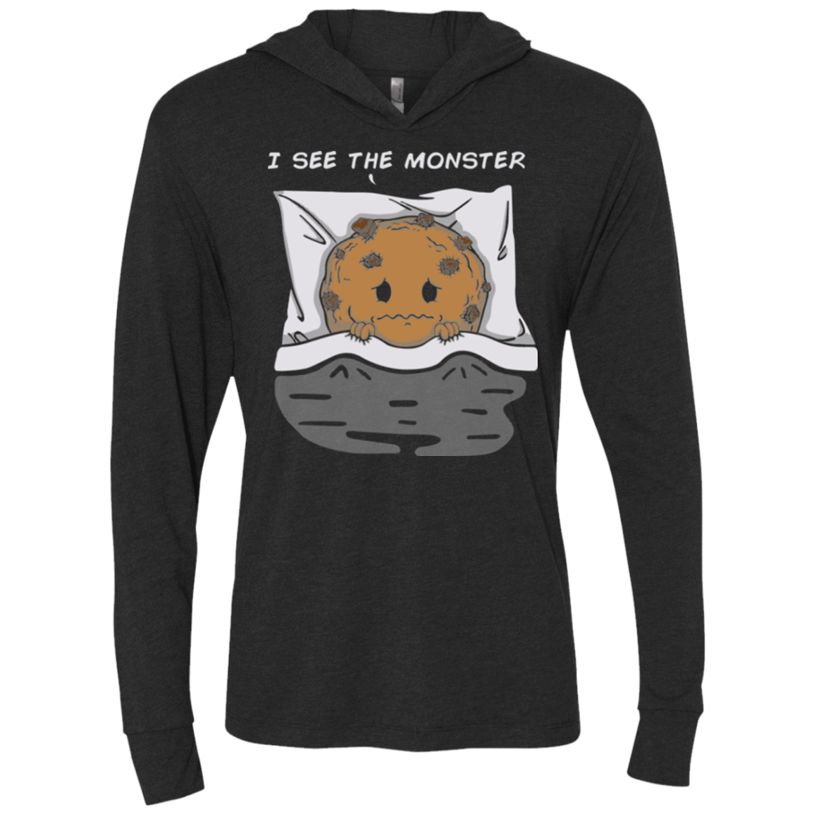 T-Shirts Vintage Black / X-Small I see the monster Triblend Long Sleeve Hoodie Tee