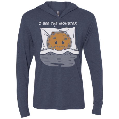 T-Shirts Vintage Navy / X-Small I see the monster Triblend Long Sleeve Hoodie Tee
